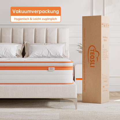 TeQsli Gel Federkern Matratze 7-Zonen - 140x200 cm H3/H4