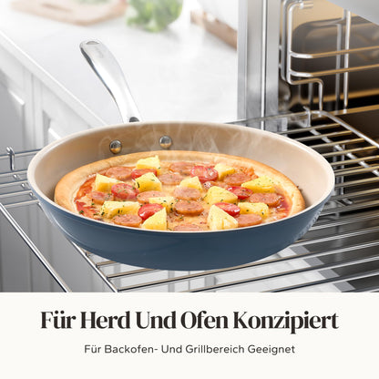 Redchef 6-tlg. Keramik Bratpfannen Set Induktion Blau