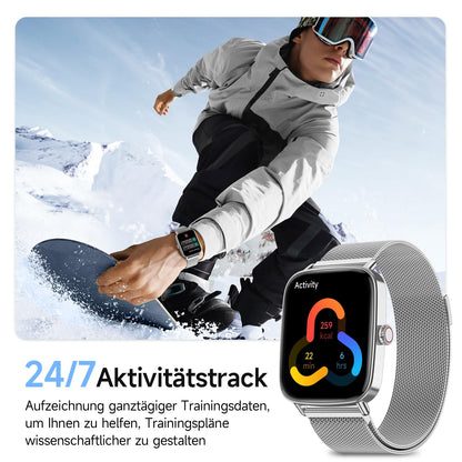 AEAC Smartwatch mit Telefonfunktion, 1,85-Zoll-HD, IP68 wasserdicht
