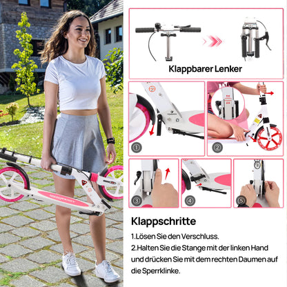 TENBOOM Cityroller Erwachsene – klappbar, Handbremse