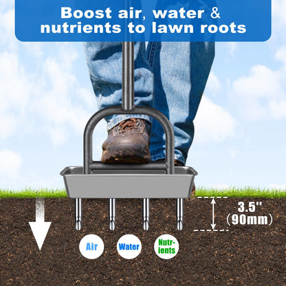 Lifeswell Rasenlüfter Manuell – Rasenspecht mit Ablageschale