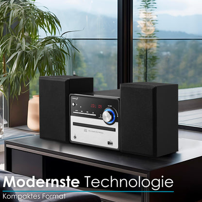 Cyberlux Mini HiFi Stereoanlage mit CD/MP3, USB und FM Radio