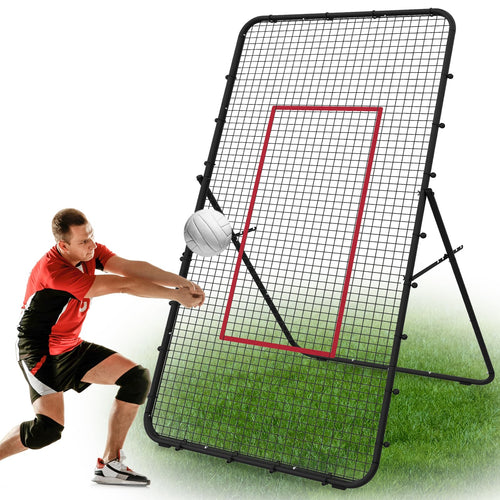 LIANTRAL Volleyball Rebounder Netz 2,2 x 1,2 m, verstellbar, schwarz, Stahlrahmen