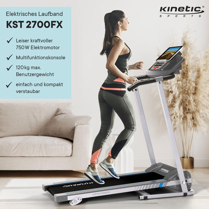 KINETIC SPORTS KST2700FX Klappbares Elektro-Laufband bis 10 km/h