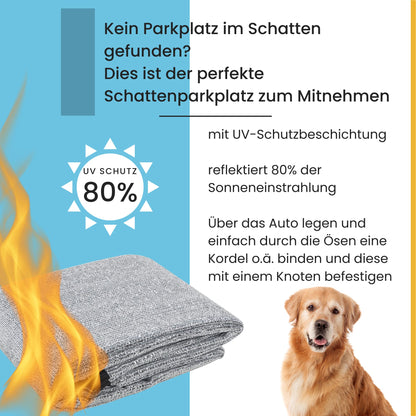 Petgold UV-Schattennetz Auto 3x4 m – Aludecke mit Ösen, Hitzeschutz