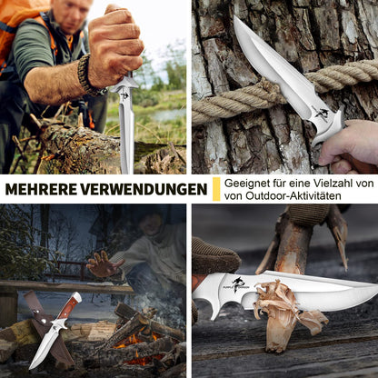 Purple Dragon Survival Messer HW13 mit fester Klinge und Lederscheide