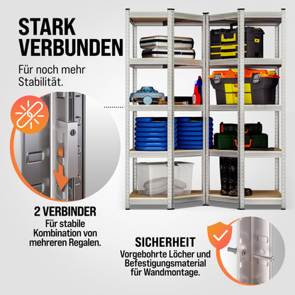 Monzana Schwerlastregal Eckregal Steckregal – 3er Set 2625 kg