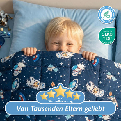 Ella Gewichtsdecke Kinder 2,4 kg 90x120 cm Space – Therapiedecke