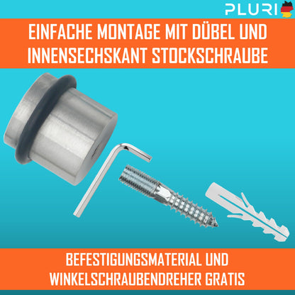 PLURI Premium Bodentürstopper Edelstahl – 10er Set zum Schrauben