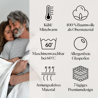 CURA Pearl Classic Gewichtsdecke Therapiedecke – 150x210 cm, 9kg