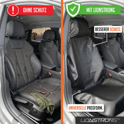 LIONSTRONG Autositzschoner Vordersitz wasserdicht, Kunstleder, 2 Stück