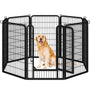 Yaheetech Welpenlaufstall 8-teilig 100cm – Faltbar. Schwarzes Metallgitter, flexibel aufstellbar. Schafft sicheren Auslauf für junge Hunde.