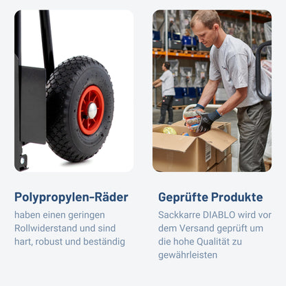 Pallit Diablo-F Sackkarre klappbar 200 kg Luftreifen