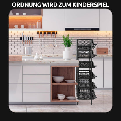 ARTECSIS Korbregal Stecksystem – 2er Set Schwarz Kunststoff