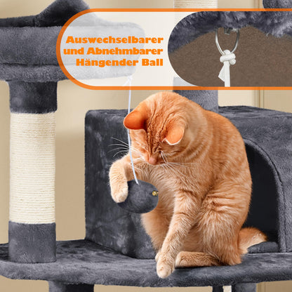 Yaheetech Kratzbaum gross XL 158cm Katzenkratzbaum - Dunkelgrau