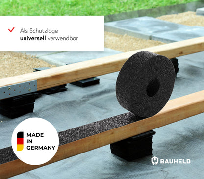BAUHELD Terrassenpads 20 m Rolle Gummigranulat Bautenschutzmatte