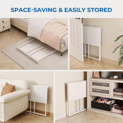 Dripex Klappbarer Schreibtisch Computertisch - 80x45cm Weiss