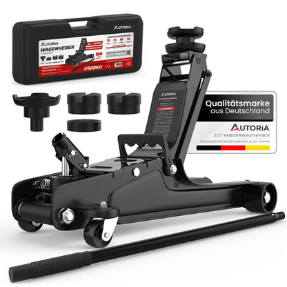 AUTORIA Wagenheber 2.5T flach hydraulisch mit Koffer