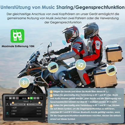Carpuride W702BS Pro Motorrad CarPlay Display 7" für BMW