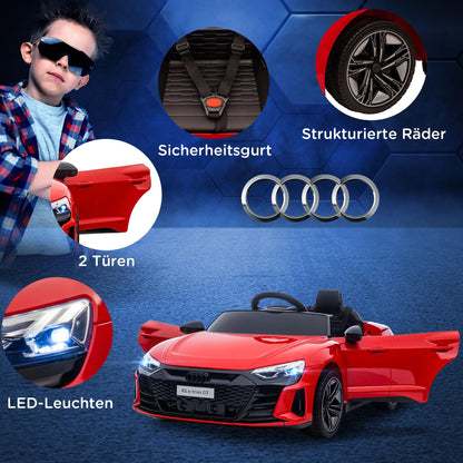 HOMCOM Audi RS e-tron GT Kinder Elektroauto – Rot