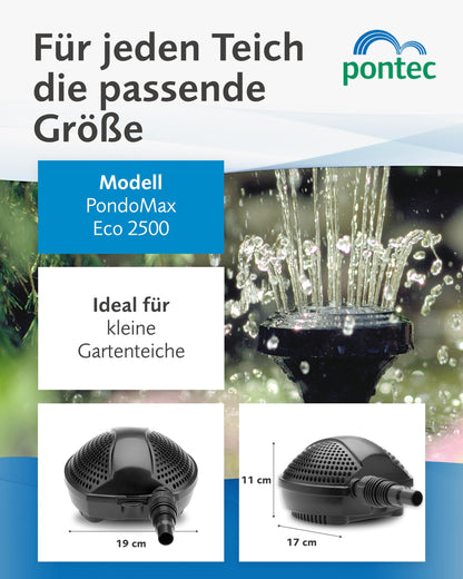 Pontec PondoMax Eco 2500 Filterpumpe Teich Bachlauf Wasserfall