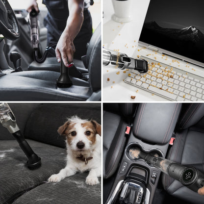 LEBENLANG Kabelloser Akku-Handstaubsauger Auto – 17000PA