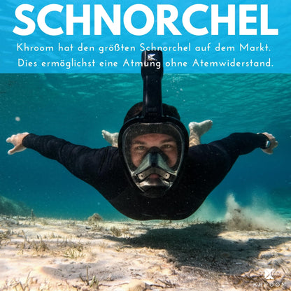 Khroom Seaview Pro Schnorchelmaske Vollmaske L/XL Schwarz