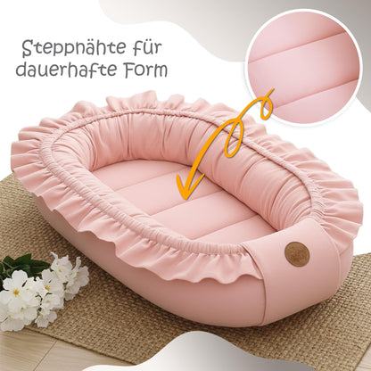 Totsy Baby Babynest 90x50 cm – Kuschelnest für Neugeborene, Rosa