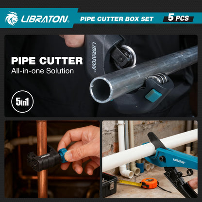 LIBRATON Rohrschneider Set 3-50 mm für Kupfer, PEX und PVC
