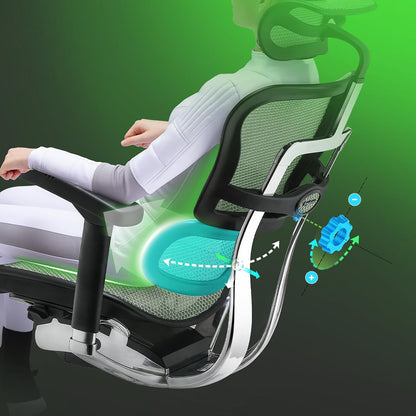 hjh OFFICE ERGOHUMAN GEN2 Bürostuhl ergonomisch - Netz hellgrau