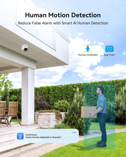 Jennov Überwachungskamera Set 10" Monitor Wireless NVR 2x 5MP Aussen