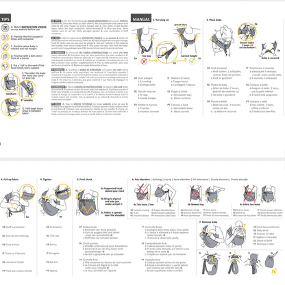 Minimonkey Mini Sling Babytrage grün für Neugeborene bis 15 kg