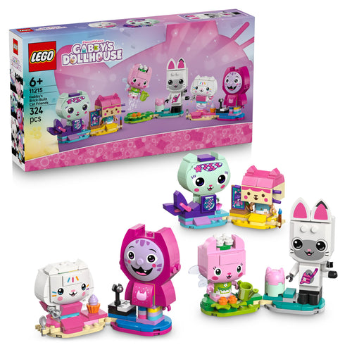LEGO Gabbys Puppenhaus Gabbys Katzenfreunde Bauset 11215 mit 6 Tierfiguren und Präsentationsständern