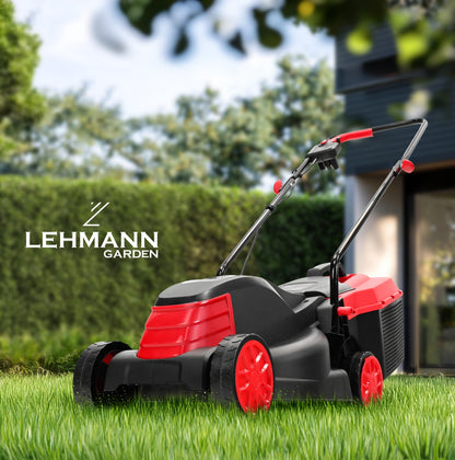 LEHMANN Elektro-Rasenmäher 1200 W, 32 cm Schnittbreite, 25 L Fangkorb