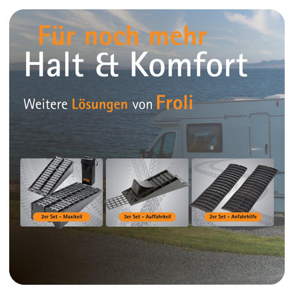 Froli Stufenkeil 2er Set – Auffahrkeile 45/75/105 mm für Wohnmobil