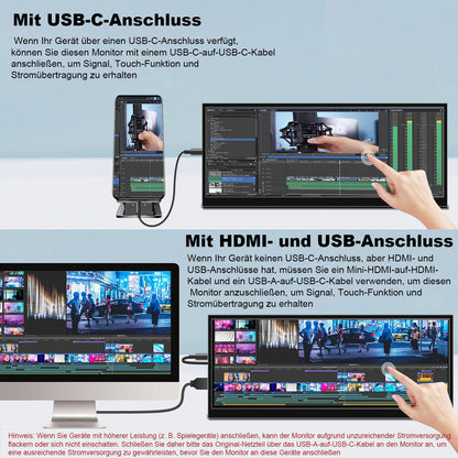 12,3 Zoll Tragbarer Stretched Monitor Touch – USB-C/HDMI IPS