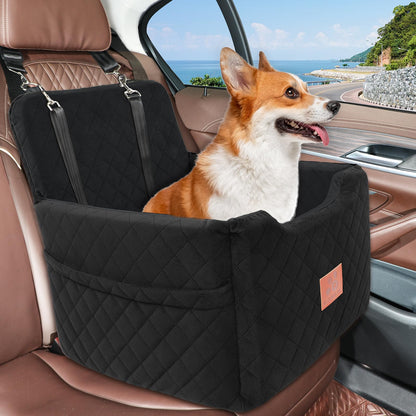 GL GLENSLAVE Hunde-Autositz für kleine und mittlere Hunde, schwarz