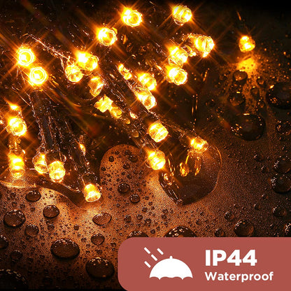 ELKTRY Cluster Lichterkette 2000 LED Aussen IP44 50m Warmweiss