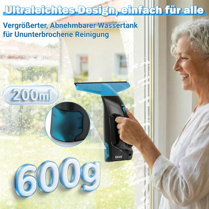 EAVE Fenstersauger Set Akku WC03BL mit 28 cm Saugdüse und 200 ml Tank