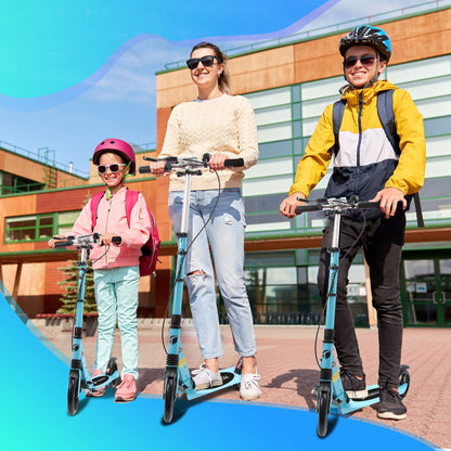 TENBOOM Tretroller Cityroller Erwachsene & Kinder – 200mm Räder, 2 Bremsen