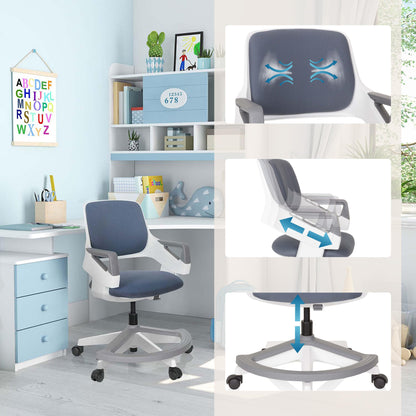 hjh OFFICE Kid Flex Mitwachsender Drehstuhl - Blau