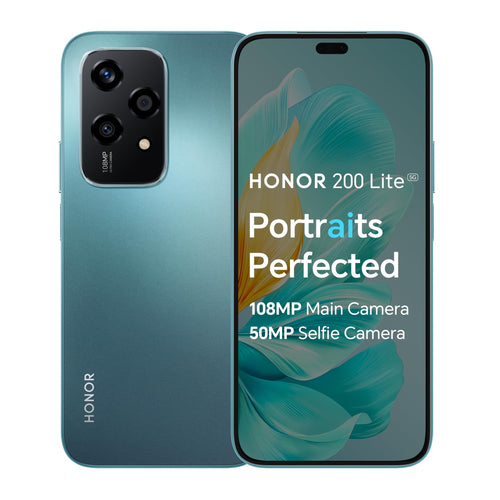Honor 200 Lite Smartphone, grün mit 6.7 Zoll Display. Zum Telefonieren, Surfen und Fotografieren.