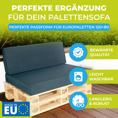 Pillows24 Palettenkissen 120x80 Outdoor Sitzauflage für Europaletten - Rot