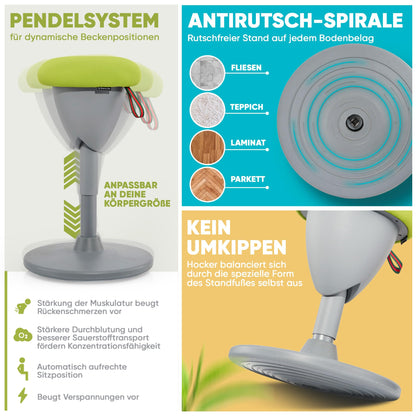 SteinLife Cone Wackelhocker Ergonomisch – Höhenverstellbar