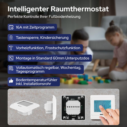 VILSTEIN Elektrische Fussbodenheizung 150W/m² 1.5qm