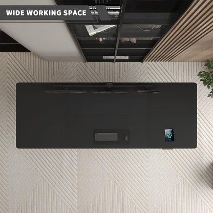 JUMMICO Elektrisches Stehpult Höhenverstellbar 160x80cm - Schwarz