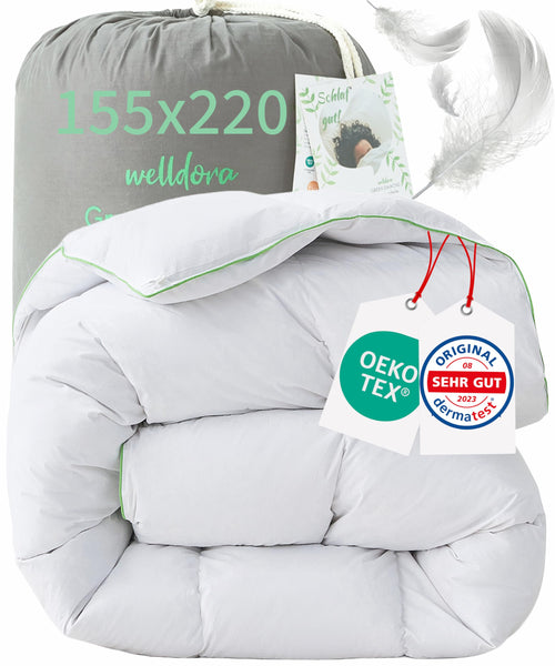 Welldora Komfort extraweiche Daunendecke 155x220 - Winter