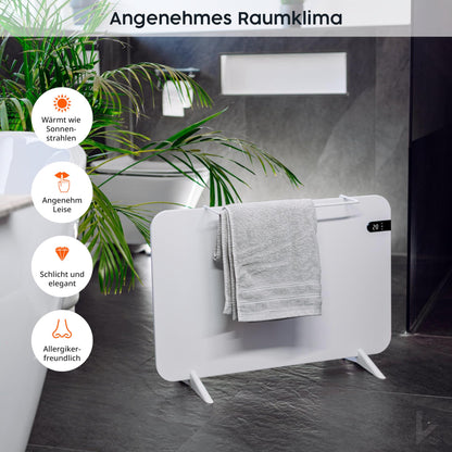 Könighaus 800W Smart Dual-Infrarotheizung V2 Heizkörper - Weiss