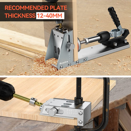 Preciva Schrägloch Positionierer 15 Grad - 2x 9.5mm Bohrer