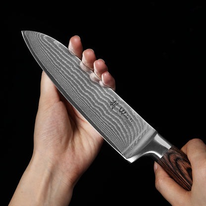Wakoli EDIB 3er Damastmesser Set mit Schleifstein